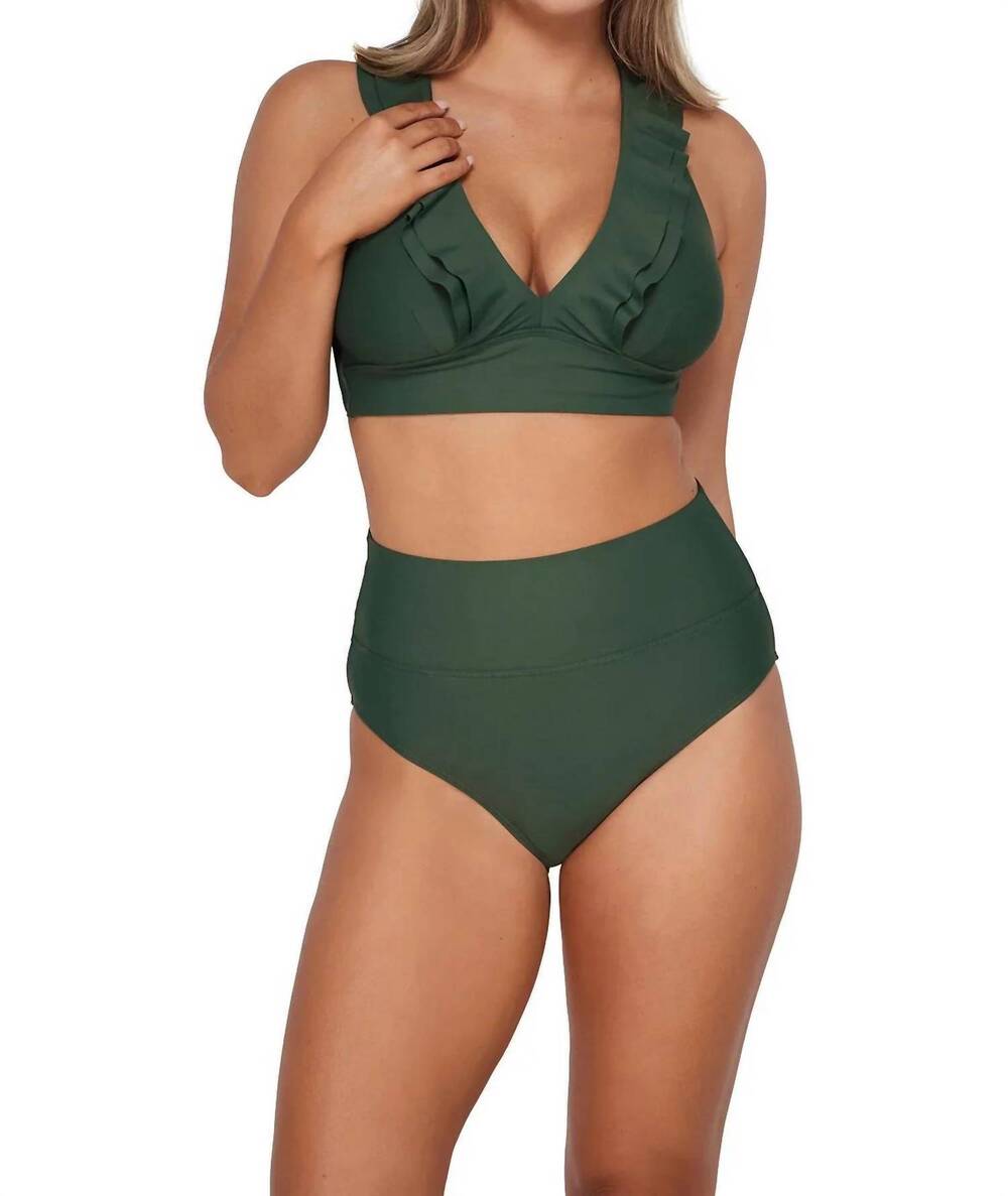 NEW SUNSETS INC. hannah high waist bottom in island green